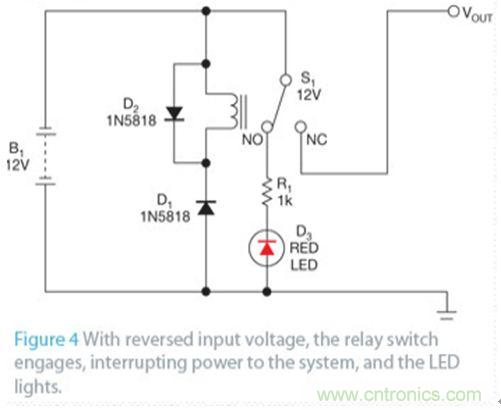 無電壓降的簡單負極保護電路