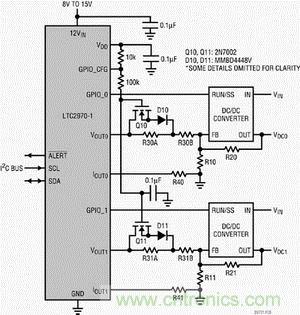 采用 LTC2970 跟蹤兩個(gè)電源