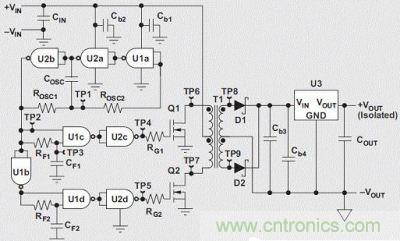 隔離式 3.3V 到5V 推拉式轉(zhuǎn)換器