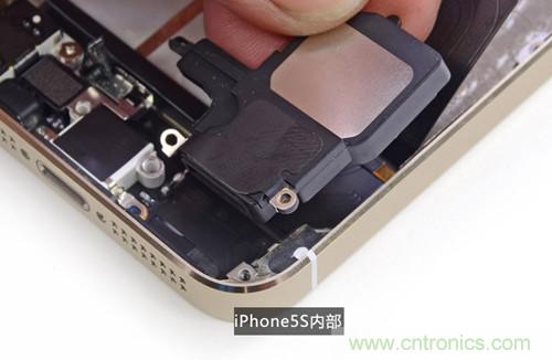 土豪金iPhone 5S拆解：內部結構升級，維修難度增加