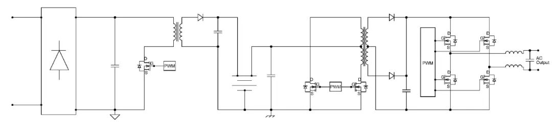 高壓MOS/低壓MOS在單相離線式不間斷電源上的應用